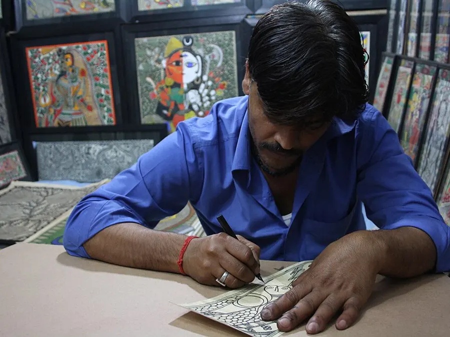 Madhubani Painted Craft — Madhubani painting